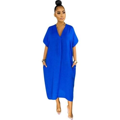 Loose Long T Shirt Dress Women 2021 Korean Style Short Sleeve Pockets Oversized Summer Shirt Dress Streetwear Casual Party Dress