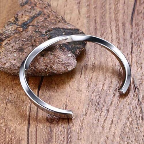 Black Cuff Punk Bangle Bracelet Vintage Simple Leather Bracelet Men Wristband Bangles Male Trendy Jewelry Fashion Gift