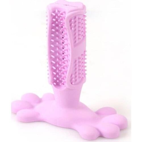 Pet Dog Toothbrush Chew Toy Doggy Brush Stick Soft Rubber Teeth Cleaning Dot Massage Toothpaste for Small dogs Pets Toothbrushes