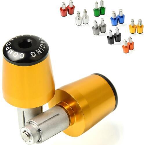 1 Pair Universal Motorcycle Handlebar Cover Grips End Plug Slider Motorbike Handle Bar Cap Cover Counterweight Handlebar Ends