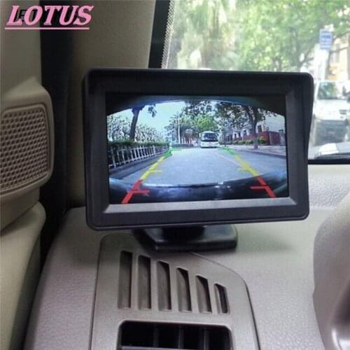 1Pcs Car 4.3'' LCD RearView Monitor Night Vision Reverse Image Waterproof LED Camera Car Monitors accessories