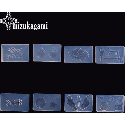 1pcs UV Resin Jewelry Liquid Silicone Mold Leaves Key Rabbit Geometric Figure Pendant Molds For DIY Jewelry Nail Art Mold