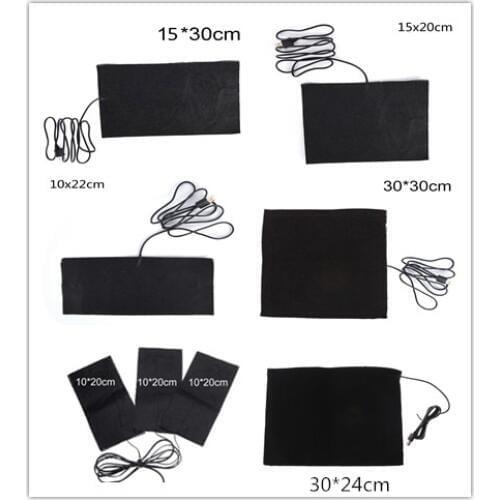1pc USB Warm Paste Pads Fast-Heating Carbon Fiber Heating Pad Safe Portable Heating Warmer Pad for Cloth Vest Jacket shoes socks
