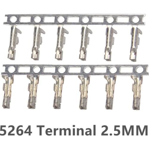 100PCS -2000PCS / LOT 5264 Connector Terminal 2.5mm DIY Metal Contact Terminals Cold Pressing Head Terminal 2.5MM Pitch 5268