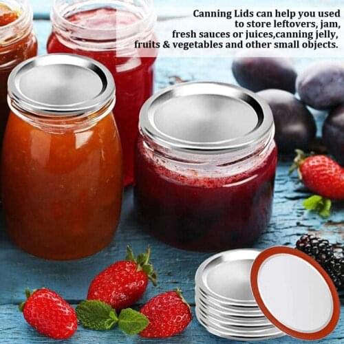 120 PCS Mason Jar Lids Regular Mouth Canning Lids Metal Lid Split-Type with Airtight Seal and Leak Proof