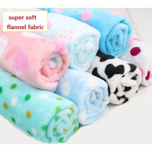 160cm*50cm Flannel Fabric Blankets Pajamas Bed Sheets Double-sided Thickened Plush Cloth DIY Baby Home Clothes Bedding Fabrics