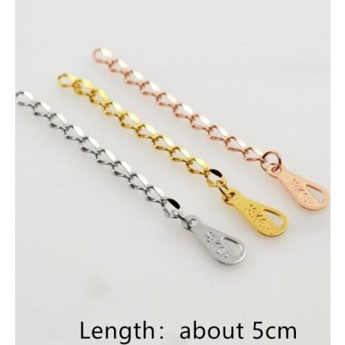 316L Stainless Steel Tail Chain For Bracelet Necklace Titanium Link Extender Extension Tails DIY Craft Jewelry Findings