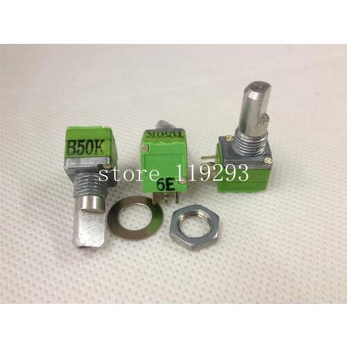 [BELLA]Genuine ALPHA Aihua production precision potentiometers double RD097F-B50K-15MM Axle--10PCS/LOT