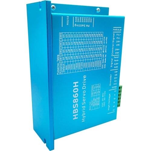 HBS860H hybrid step servo drive with RS232 port HBS86H closed loop servo motor driver