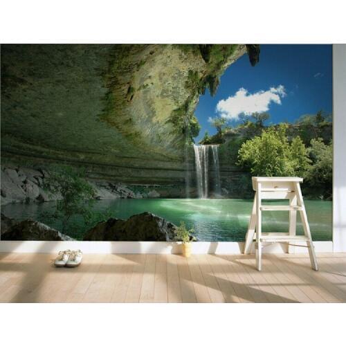 Custom 5D Papel Mural Waterfall Nature Scenery 3d Wall Photo Murals Wallpaper for Bedding Room Backdrop 3d Wall Mural Wall paper