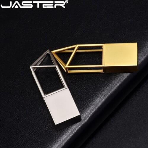 JASTER Mini USB flash drive USB2.0 Metal waterproof Memory Stick 4GB 16GB 32GB 64GB Flash Disk Silver Pen Drive Custom logo Gift