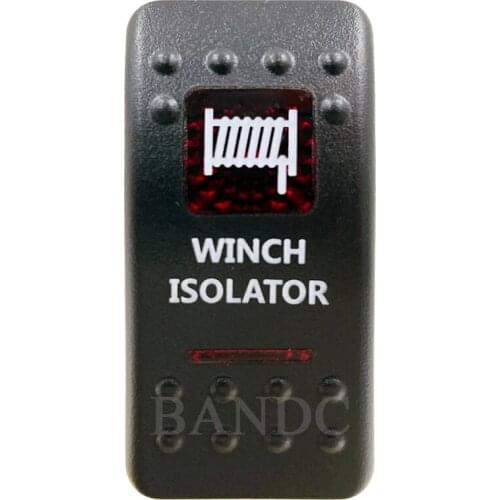 Cover Cap Only！WINCH ISOLATOR Rocker Switch Cover Cap Red Window Labeled for Car Boat ARB Carling NARVA Control Cap Accessories