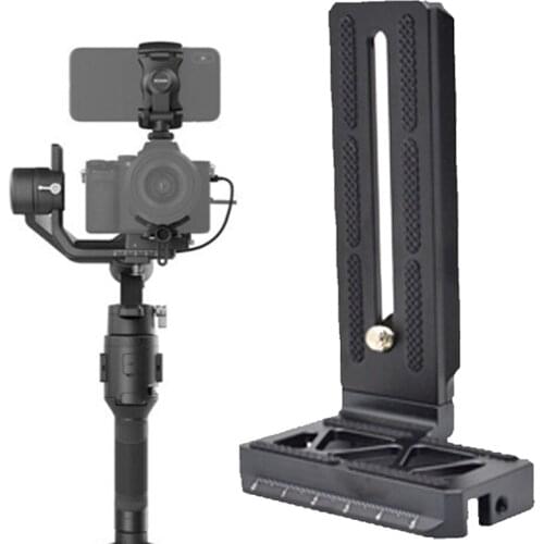 L-Shape Bracket 1/4 inch Screws Camera Mounting Quick Release Plate for DJI Ronin S SC Gimbal Vertical Stabilizer Accessories