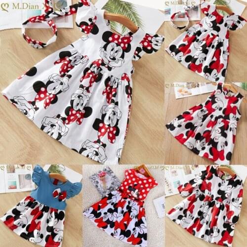 Summer Baby Girls Dress Children Minnie Cute Toddler Baby Beach Dresses for Kids Fashion Girls Clothing Kids Dresses for Girls