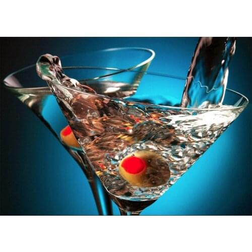 Martini Cocktail Glass Metal Sign Pub Plaque Party Vintage Gift Bar Man Cave Tin