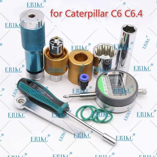 ERIKC Cat 320D Excavator Injector Selenoid Valve Gap Stroke Adjusting Measuring Tool Kits for Caterpillar 320D C6 C6.4
