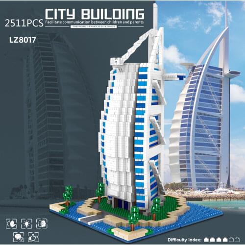Disney Mickey mouse Around the World building block Burj Al Arab dubai United Arab Emirates assemble model brick toy nanobrick