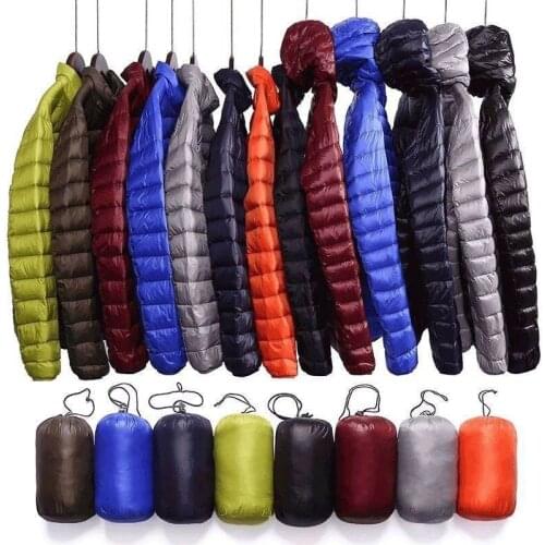 New Mens Ultra Lightweight Packable Down Jacket Comfortable Windproof Waterproof Coat Men Soft Comfortable Jackets Plus Size