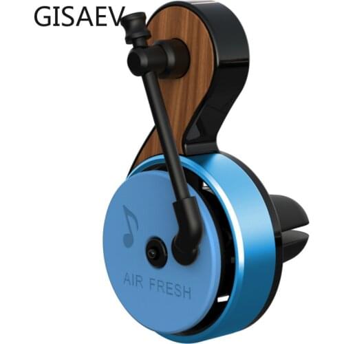 Car Air Freshener Note Shape Record Player Air Vent Outlet Aromatherapy Clip Vintage Note Phonograph Essential Oil Car Diffuser