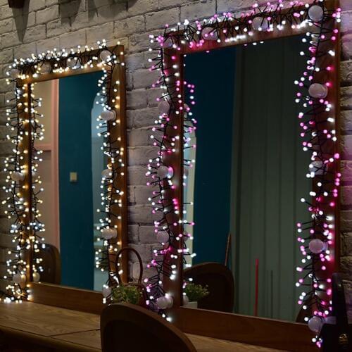 LED Globe String Lights 10ft/3M 400 LED Ball Firecracker Fairy Lights 8 Modes Waterproof for Christmas Holiday Wedding Party