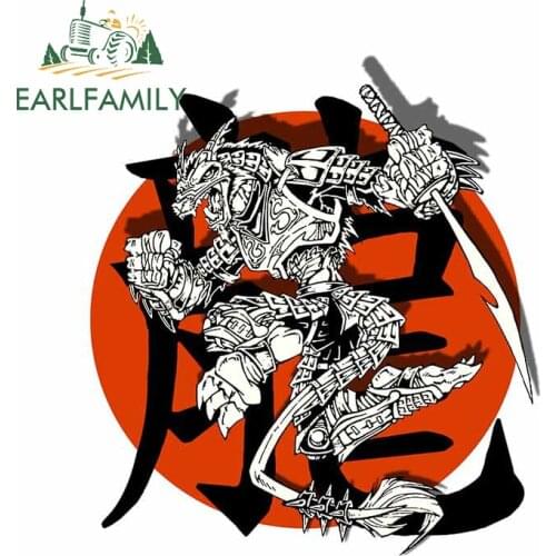EARLFAMILY 13cm x 11.6cm Vinyl Car Wrap Funny Car Stickers for Cool Lord Dragon Decal Auto Refrigerator Sunscreen Decoration