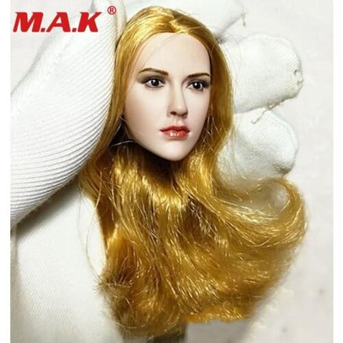 1:6 scale beauty pale skin Sparta gril woman head sculpt model long blonde hair female head caving for woman figure doll