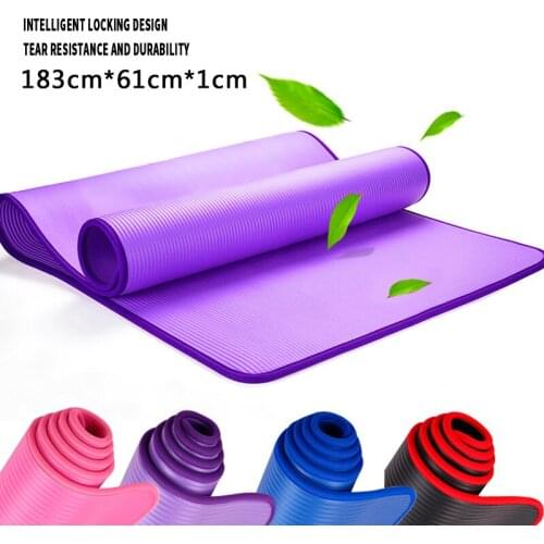 183cmx61cmx1cm Thickened Non-slip Yoga Mat NBR Fitness Gym Mats Sports Cushion Gymnastic Pilates Pads With Yoga Bag & Strap