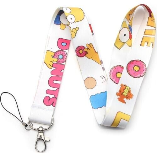 2020 New Design 1 Piece High Quality Anime Cartoon Mobile Phone Strap Cute Key Chains Neck Lanyard ID Card Holder Strap