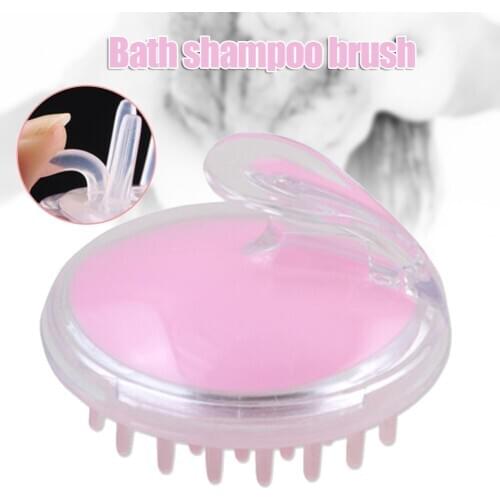 2021 Hair Scalp Massager Shampoo Brush Manual Head Scalp Massage Brush Soft Silicone Bristles for Scalp Care Hair Cleaning SS