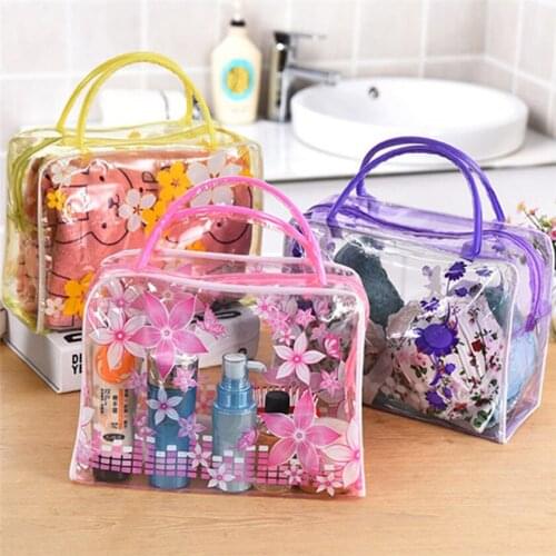 5PCS Storage Bag Organizer Box Transparent Waterproof Makeup Toiletry Travel Wash Cosmetic Pouch Ziplock Porta Maquiagem 60XX