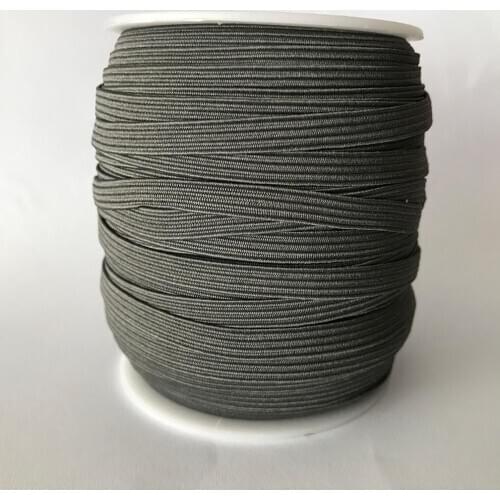 50 Meters 6mm #9 Charcoal Color 1/4" Skinny Elastic Bands
