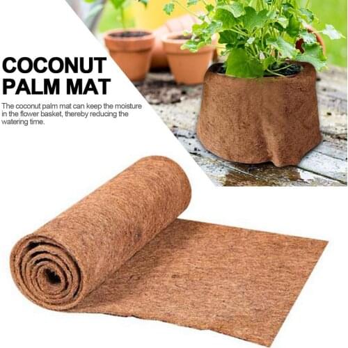 60x60cm Coco Liner Sheet Coconut Palm Mat Cuttable Floor Mat Door Mat Coir Mat Coconut Silk Roll Fiber Palm Carpet for Plant