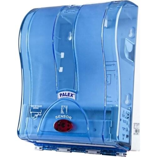 Automatic Paper Towel Dispenser, Electric, Sensor, Transparent Blue