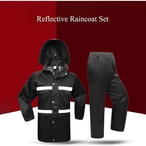 1 Set Raincoat Rain Pants Kit Waterproof Rain Coat Adult Rainwear Rainproof Motorcycle Rainsuit For Outdoor Rescue Raincoats