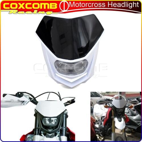Motocross Headlight Front Fender Dirt Bike Mudguard Head Lamp Lighting For Suzuki DR650 DRZ RM RMZ RM-Z 650 125 250 450 TE TX TC