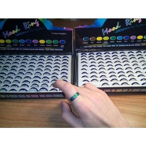 Nice Gift 500pcs Color Changable Mood Rings 6mm Stainless Mood Ring Hot sale