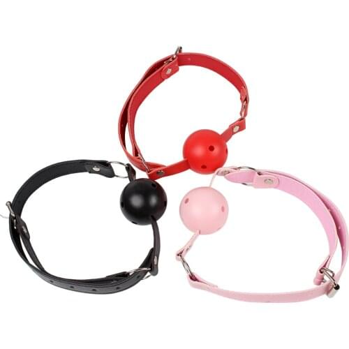 BDSM Bondage Open Mouth Gag Ball Oral Fixation Stuffed Flirting Band Sex Toys for Women Couples Adults Games