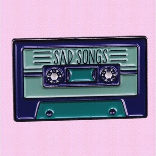 Mix tape Magnetic Cassette Music Lovers Good Vibes Enamel Pin Vintage 90s Badge Backpack Clothes Jacket Decoration Jewelry