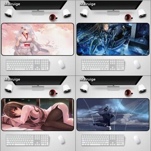 Mairuige Anime Girls Customized Laptop Gamingmats Size30x80/30x60cm Japan Anime Large Mouse Pad Fashion Mouse Pad Gaming Mats
