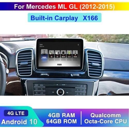 Qualcomm 8 Core Android 10 4G+64G Touch Screen Multimedia Player Display Navigation GPS For Benz ML GL GLE GLS CLass 2012-2018
