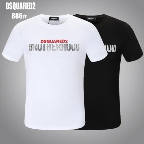 2021 DSQUARED2 Short-sleeved T-shirt Mens Printing Fashion Trend D2 Summer Youth Shirt 886
