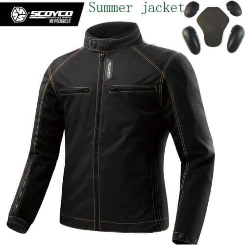 Scoyco JK49 SUMMER Mens motorcycle MOTO jackets with protection, biker clothes masculine sport jacket