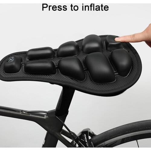 3d Inflatable Bike Seat Cushion Shock-Absorbing Bicycle Saddle Breathable Air Pad For Bicycle Soft MTB Bike Seat Cover Gel Pad