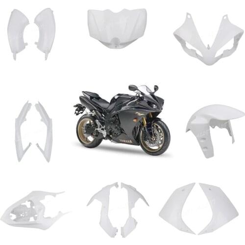 Unpainted Side Cowl ABS Injection Fairing Fit For Yamaha R1 2007 2008 Front Fender Upper Cowl Tail Rear Fairing