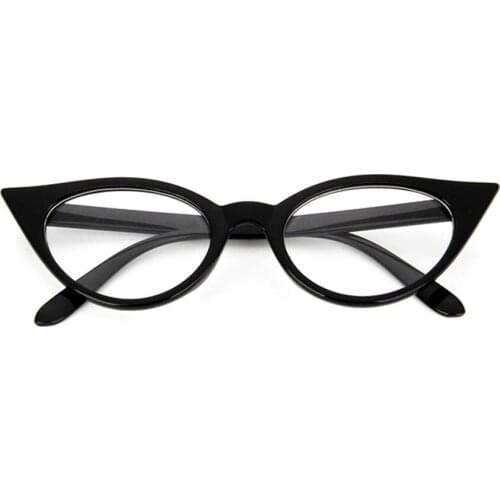 Jogal 2020 New Cat Eye Glasses Frame Fashion Black Women Brand Designer Optical Eyeglasses Ladies Fashion Retro Clear Glasses
