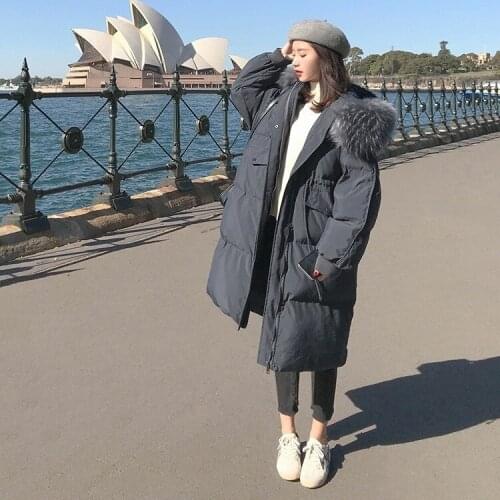 Cotton-padded Clothes Girls Long Fund 2019 Winter Clothes Self-cultivation Overknee Down Cotton Student Thickening Keep Warm