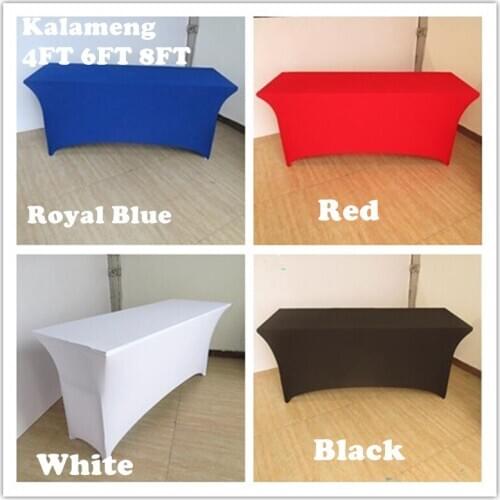 4FT 6FT 8FT Rectangular Table Cover Spandex Lycra Stretch WEDDING PARTY BUFFET,Hotel Party Meeting Table Skirt CR-906