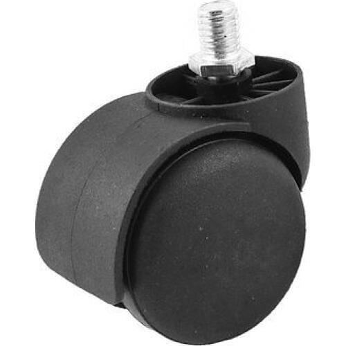 10mm Thread Diameter 2" Wheel Rotatable Caster Black for office Chair