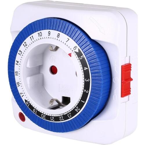 24 Hours Timer Switch Socket Automatically Turn On Off Electrical Appliances Smart Device Plug-In Timing Socket Time Controller