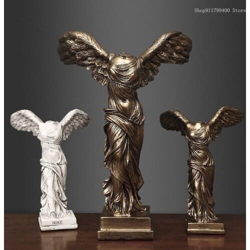 Victory statue retro abstract statue resin decoration home decoration angel wings mini model bedroom decoration